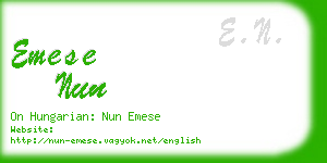 emese nun business card